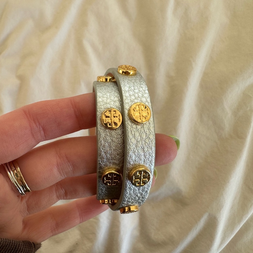 Tory Burch Metallic Wrap Bracelet